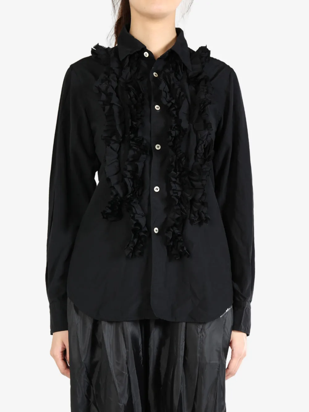 Comme Des Garçons Comme Des Garçons ruffled shirt - Zwart