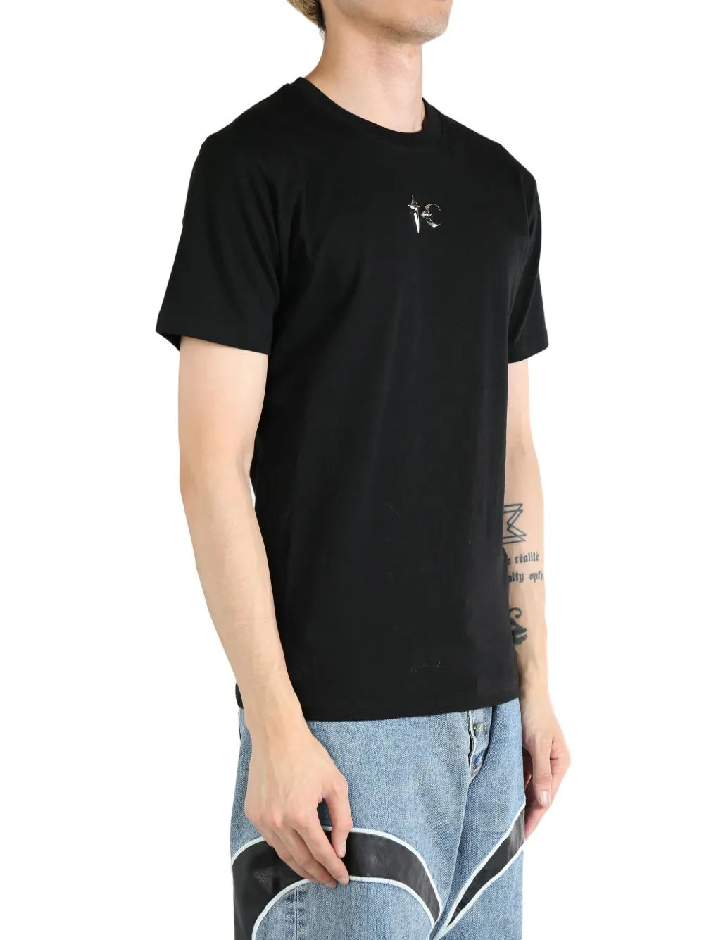 THUG CLUB slim-cut T-shirt - Zwart