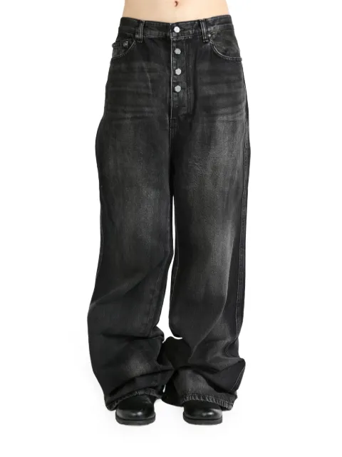 THUG CLUB distressed wide-leg jeans