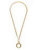CHANEL Pre-Owned 1980 hoop pendant chain necklace - Gold