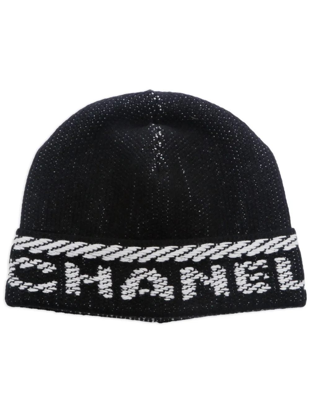 Cheap CHANEL 2000s logo cashmere beanie hat Women