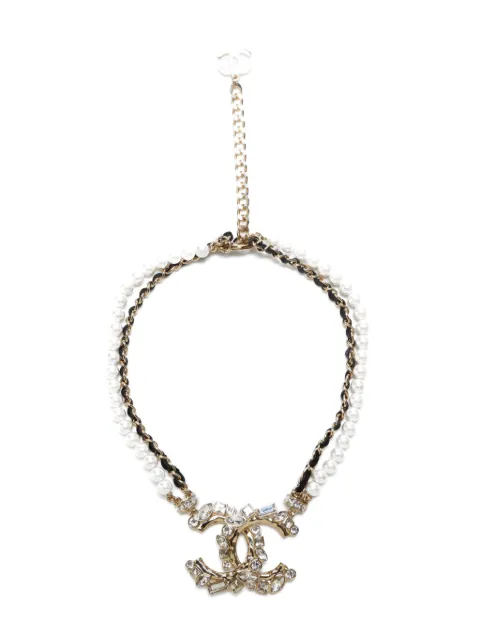 CHANEL 2023 CC rhinestone choker Women