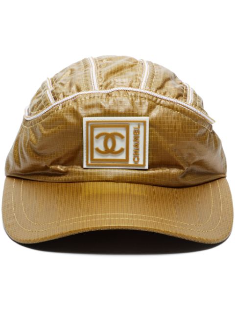 CHANEL 2000s logo-applique cap Women