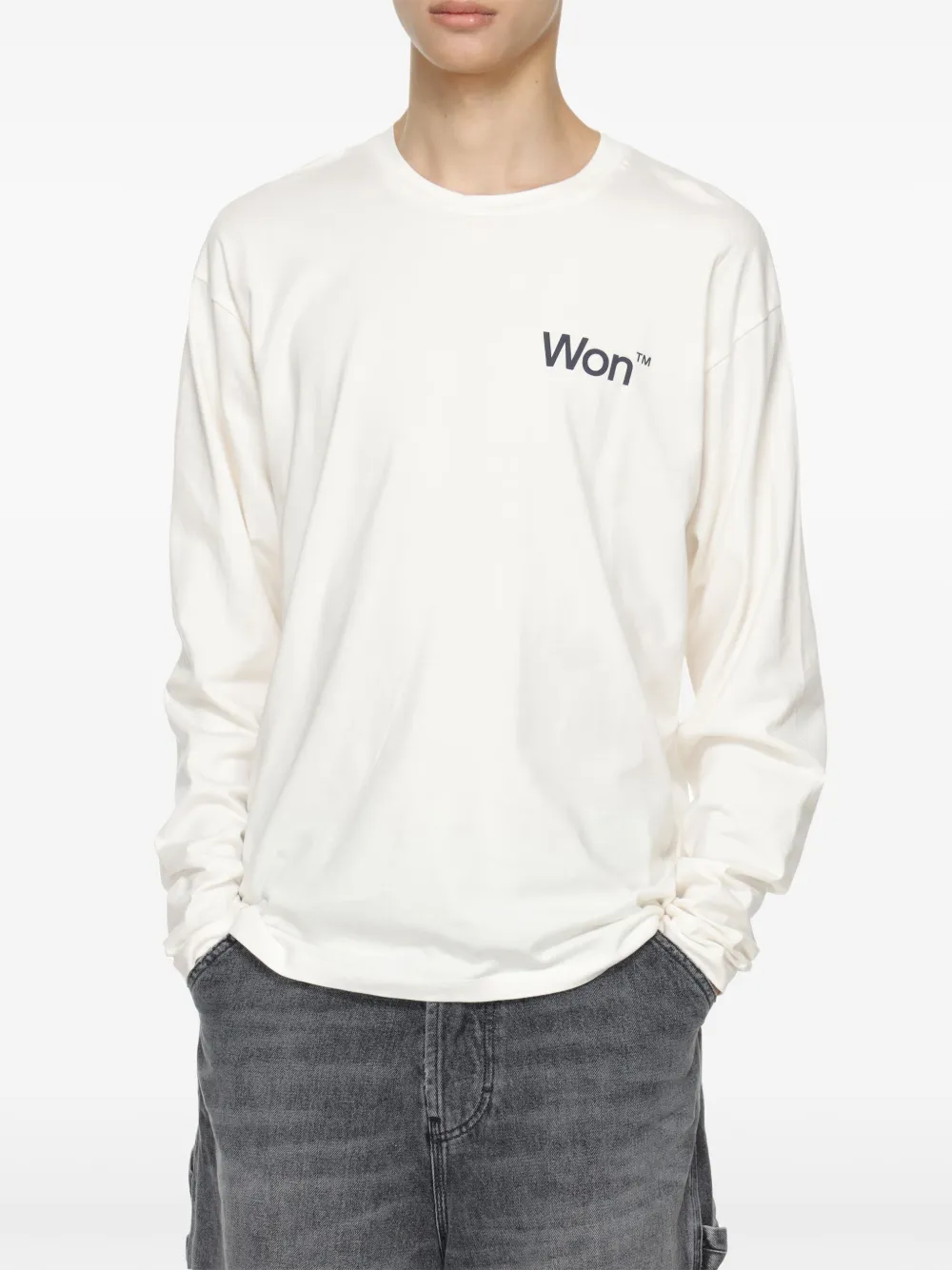 Won Hundred Letter T-shirt In White