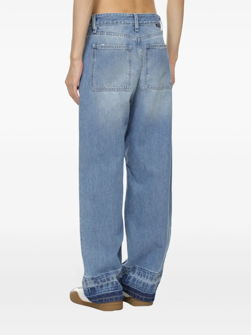 Won Hundred Jeans met wijde pijpen Blauw