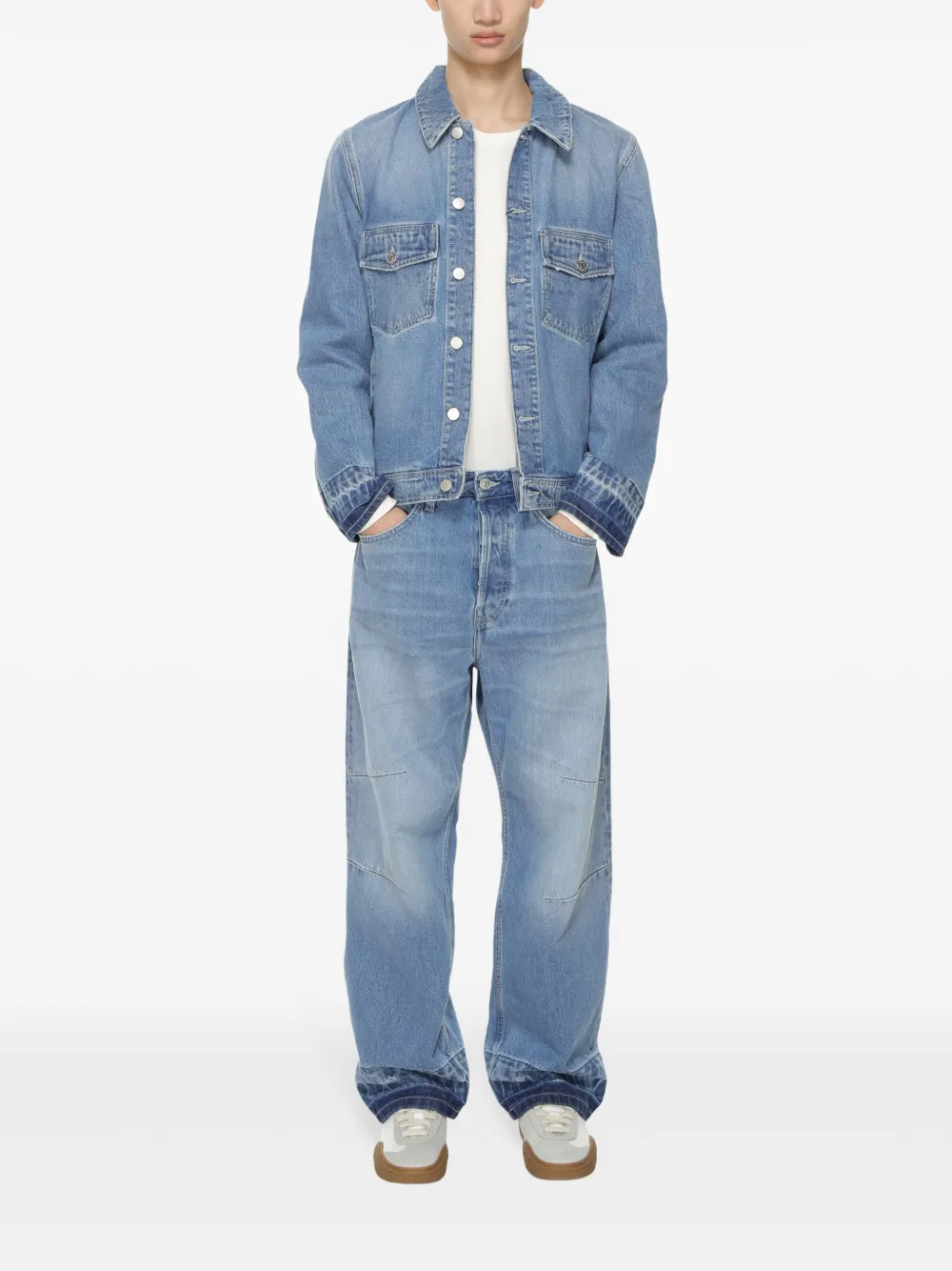 Won Hundred Jeans met wijde pijpen Blauw