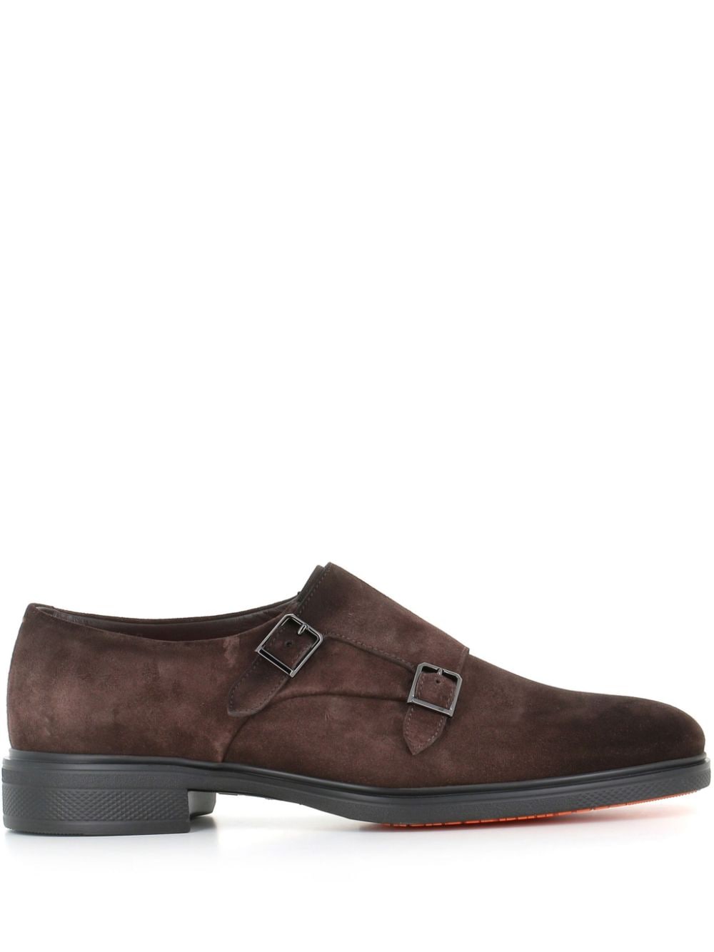 Santoni Suède gespschoenen Bruin