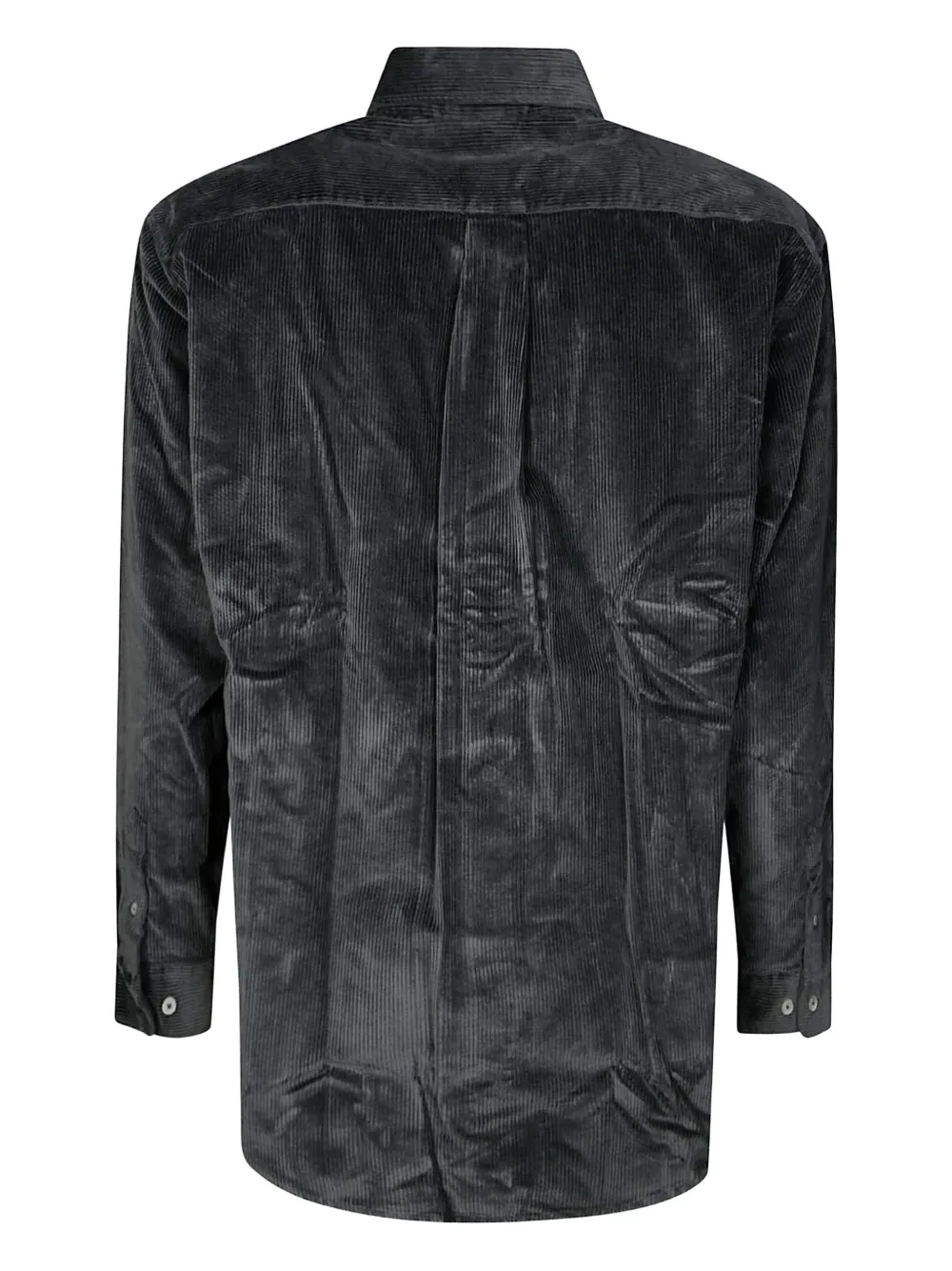 Drôle De Monsieur Drôle embroidered-logo corduroy shirt | Image 2