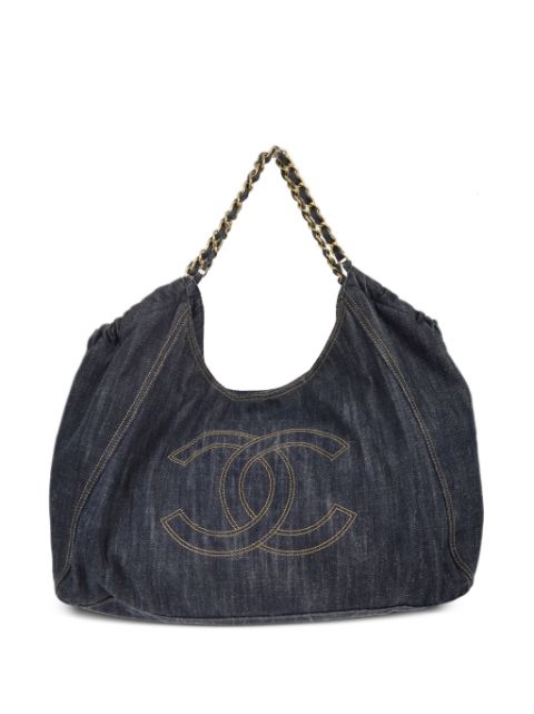 HOT SALE CHANEL 2007 CC denim handbag Women