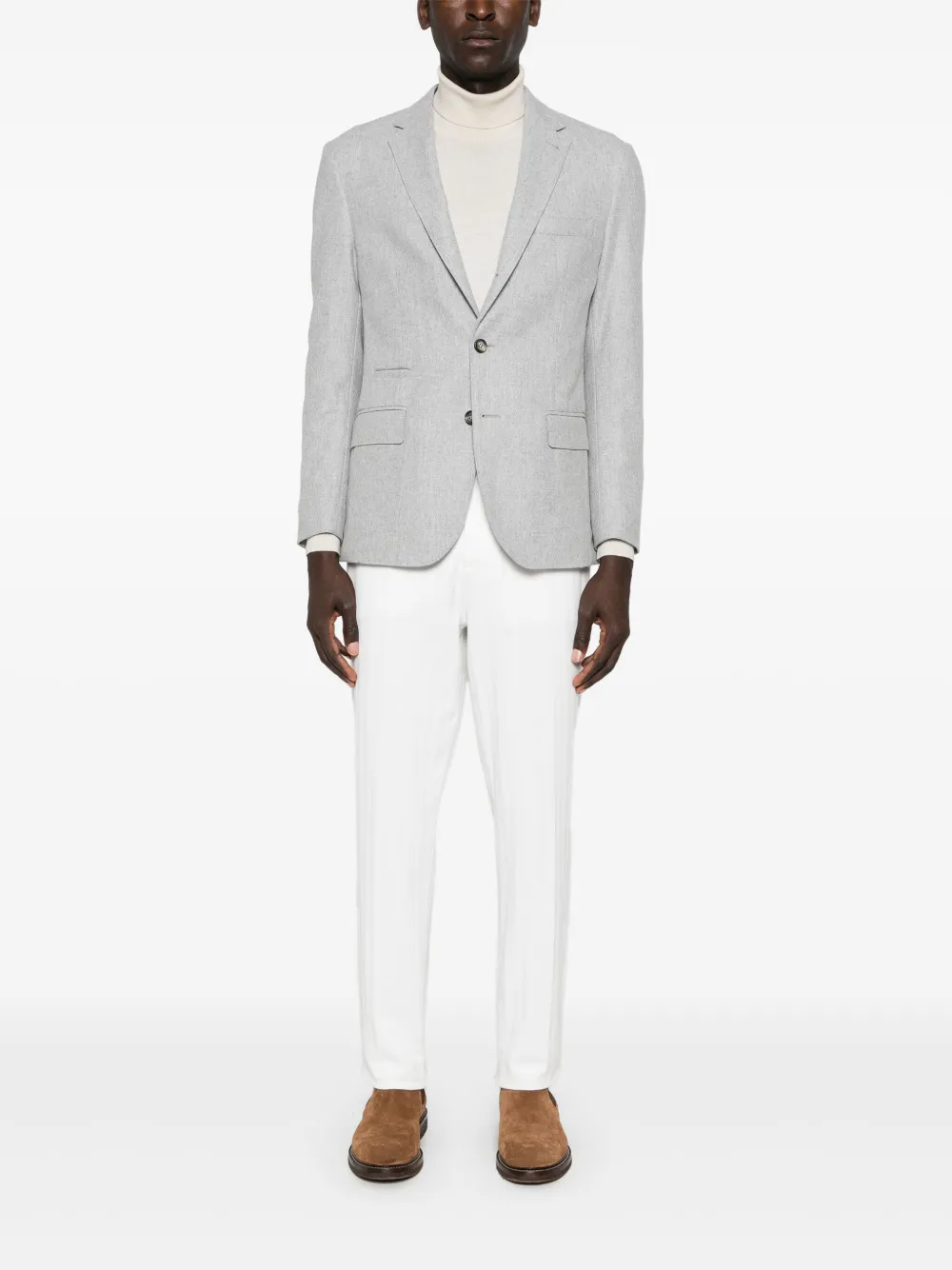 Eleventy mélange-effect blazer - Grijs