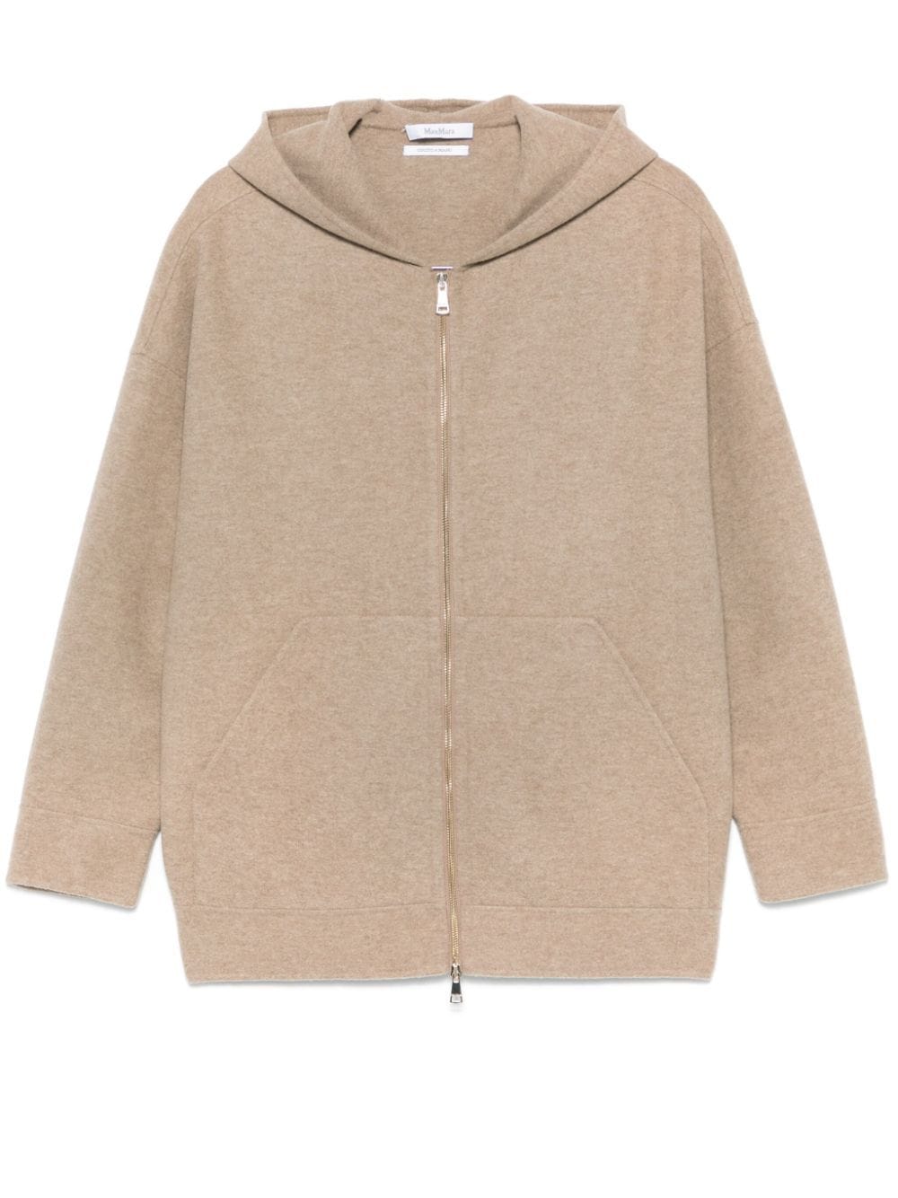 Shop Max Mara Hooded Jacket In Brown