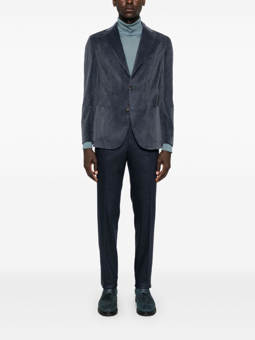 Shop Eleventy Corduroy Blazer In Blue