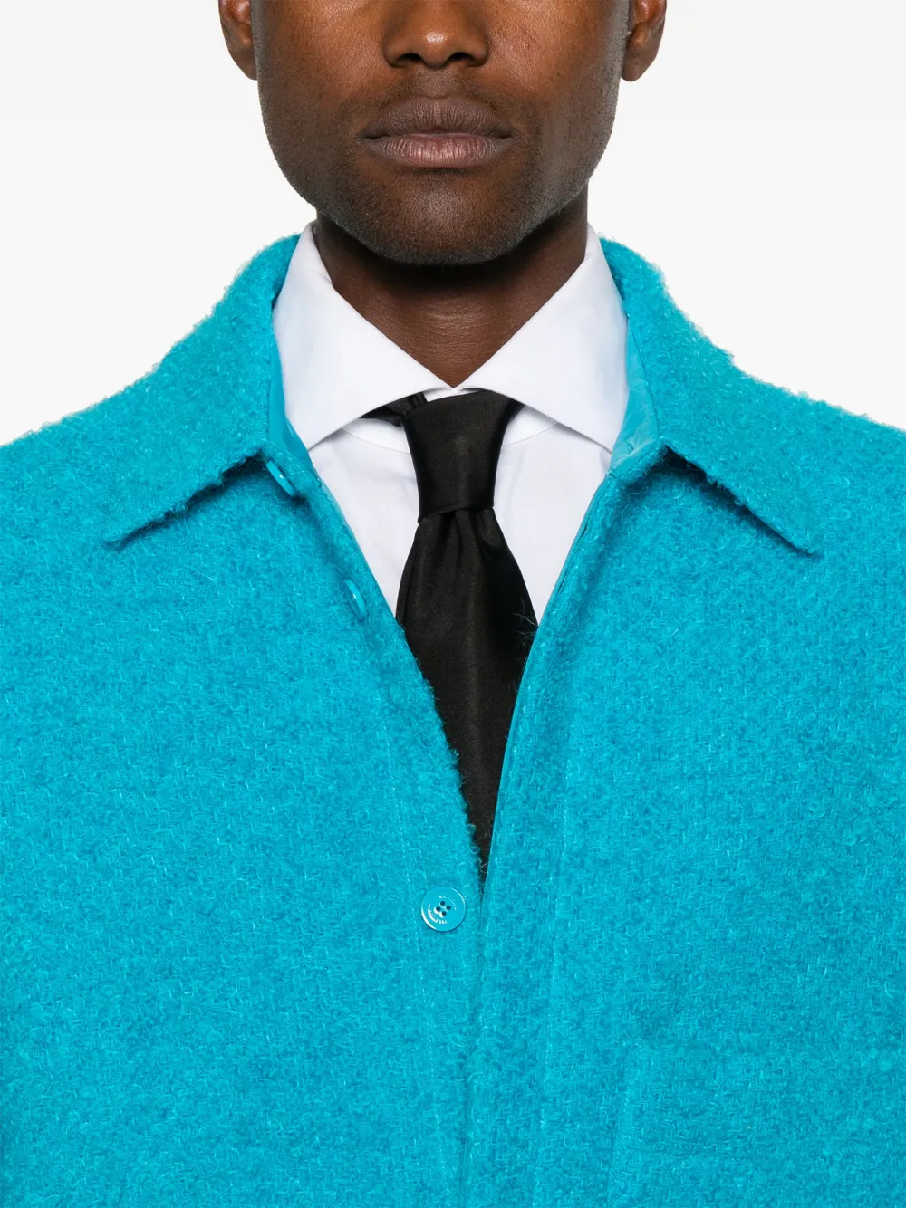 Valentino Garavani Bouclé shirtjack Blauw