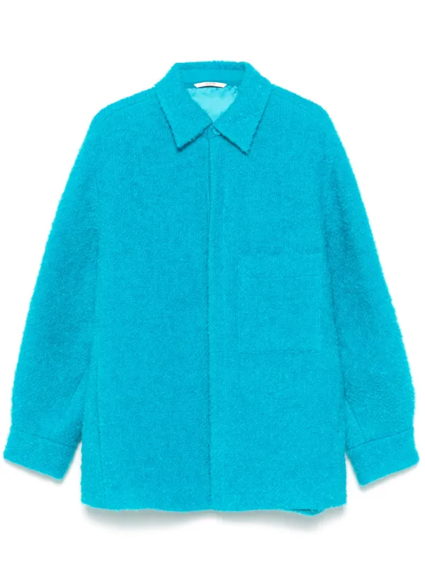 Valentino Garavani ブークレ シャツジャケット | ブルー | FARFETCH JP