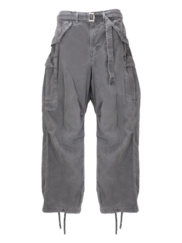 Sacai リップストップ カーゴパンツ | グレー | FARFETCH JP