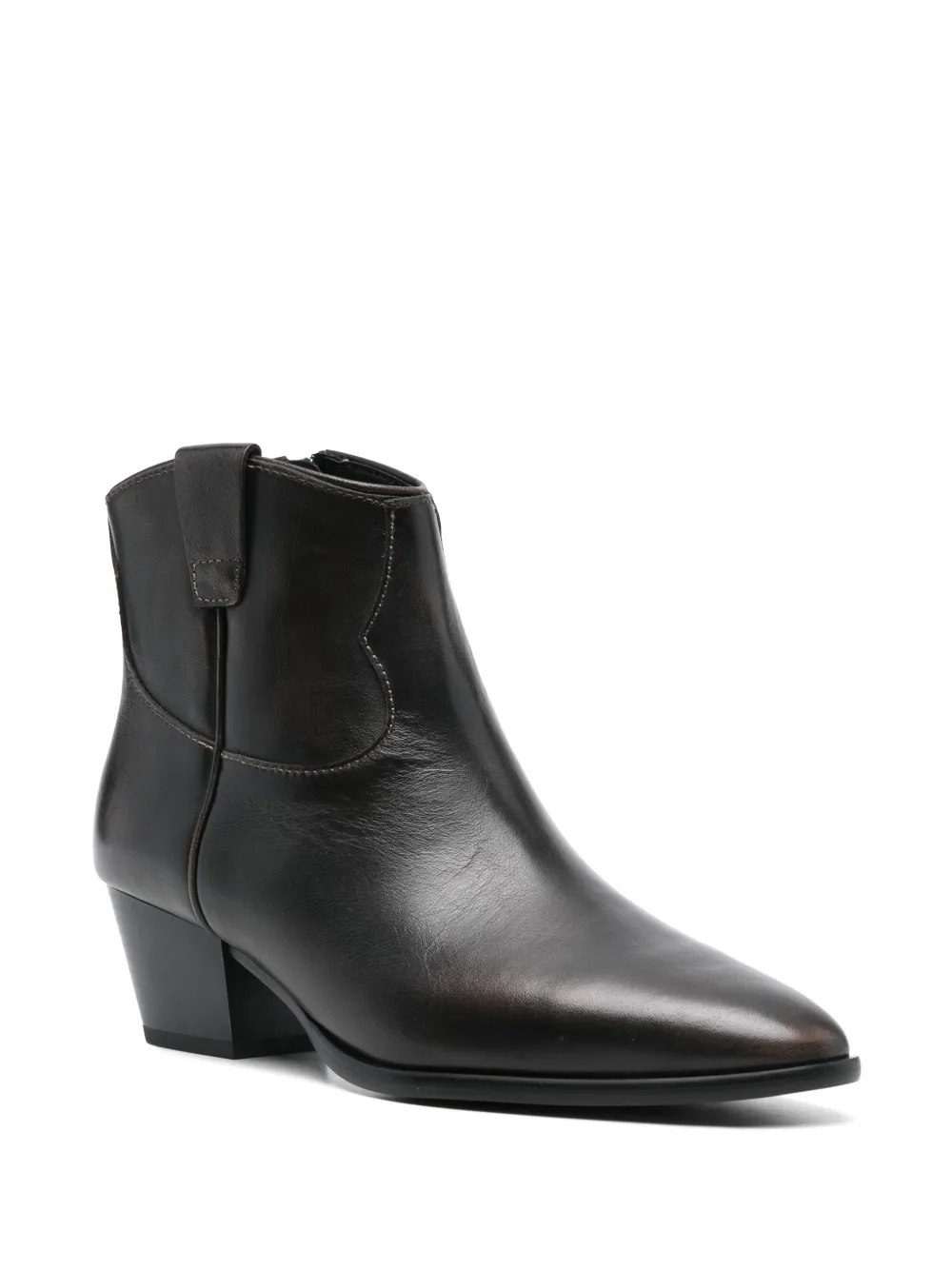 Ash 50mm leather ankle boots - Zwart