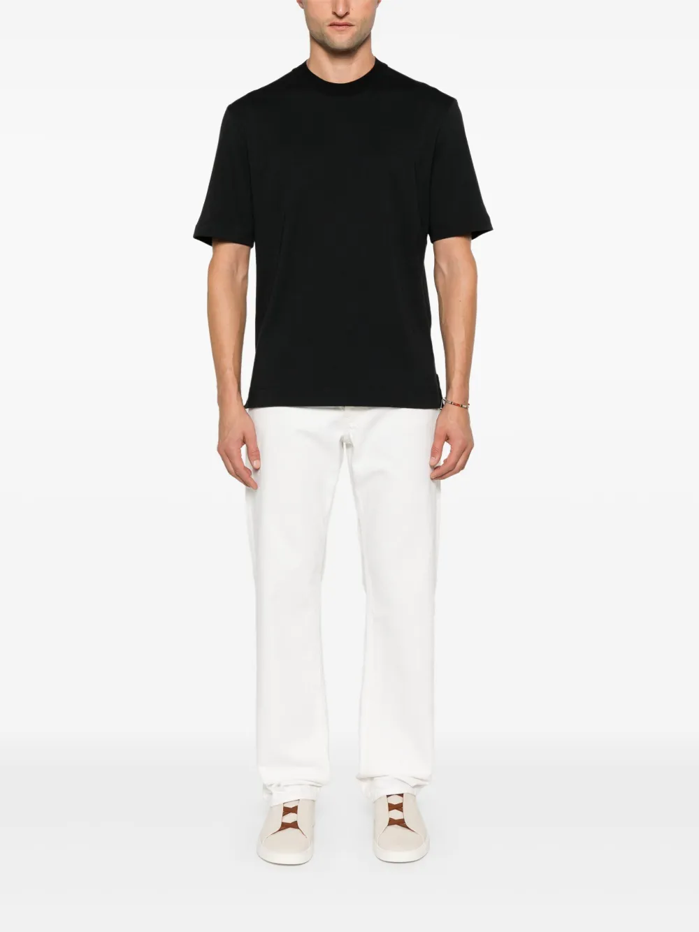 Zegna crew-neck T-shirt - Zwart
