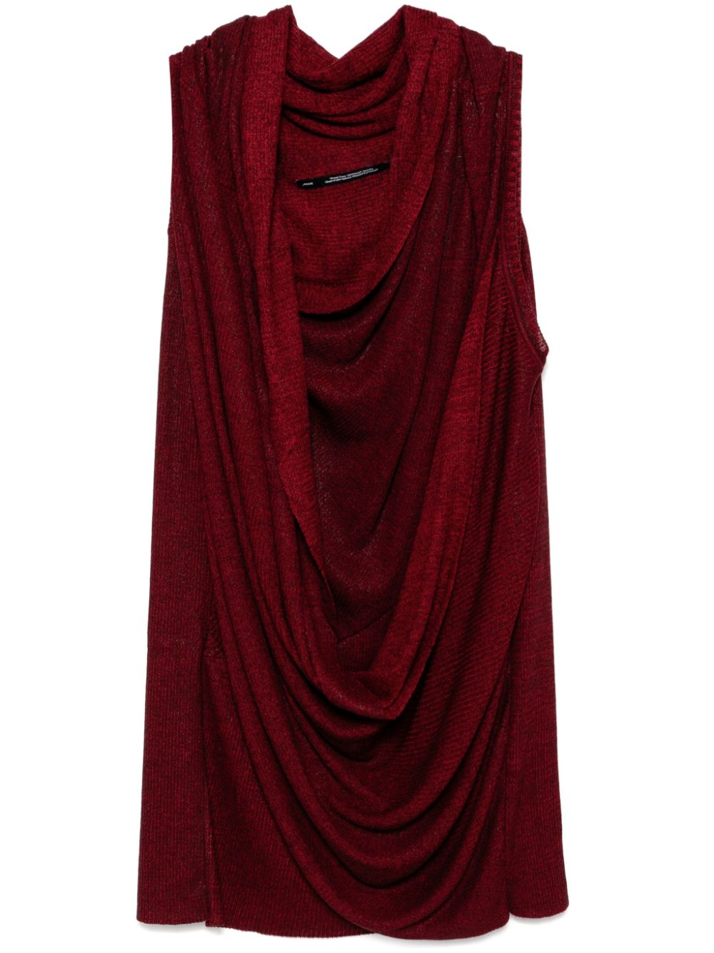 Julius coated venus shawl jumper - Red