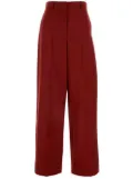 Stella McCartney pleated wool palazzo pants - Red