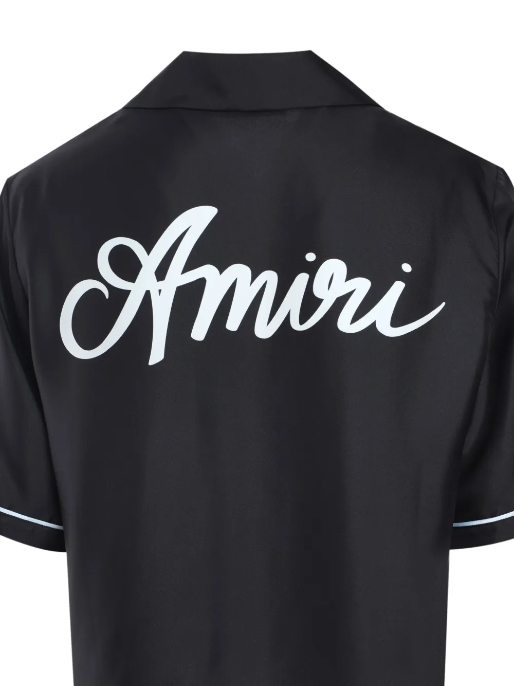 AMIRI Zijden overhemd met logoprint Zwart