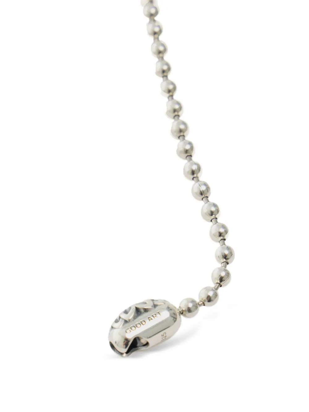 Good Art Hlywd Logo-engraved Ball-chain Necklace In Silver