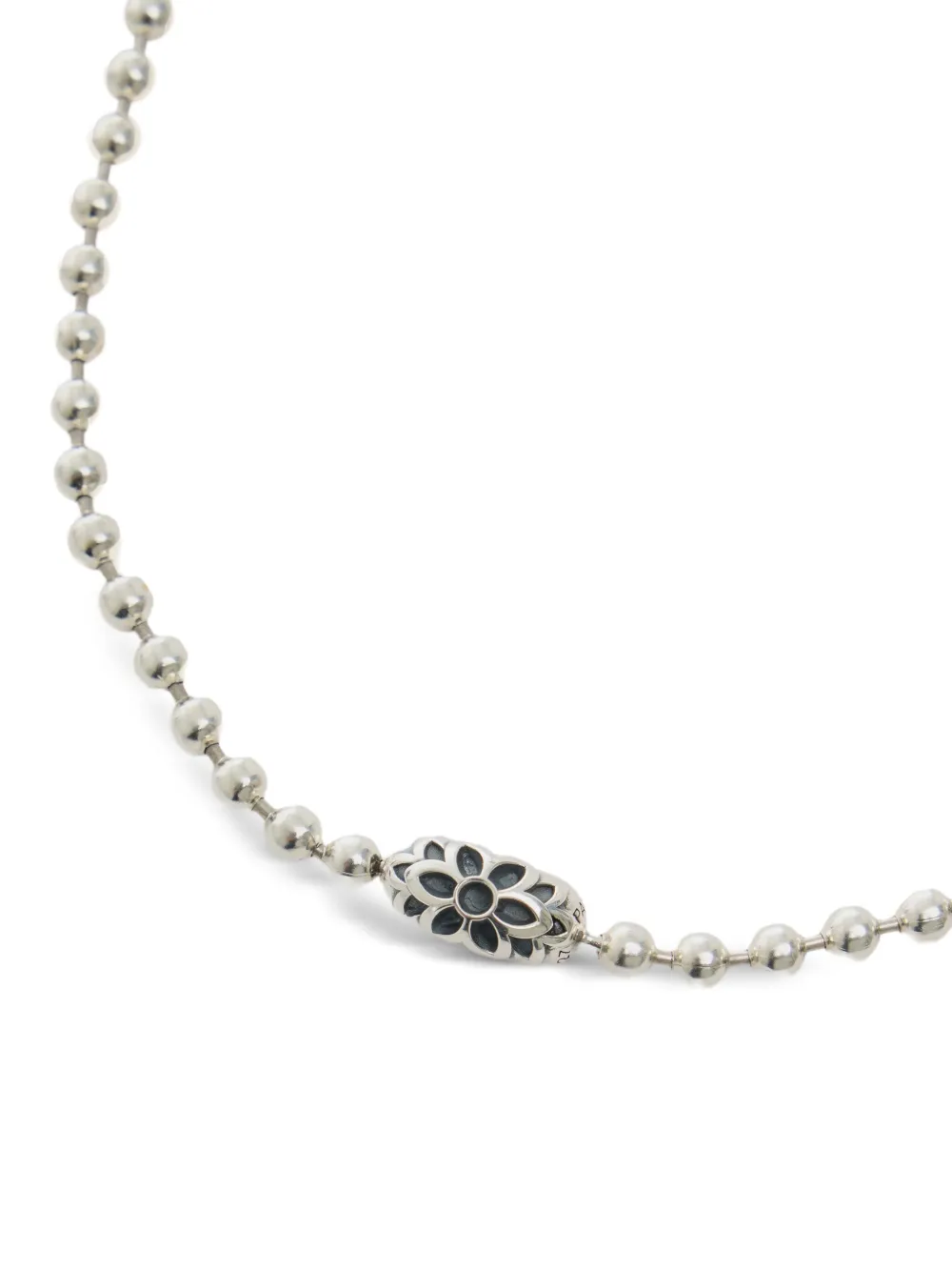 Good Art Hlywd Logo-engraved Ball-chain Necklace In Silver