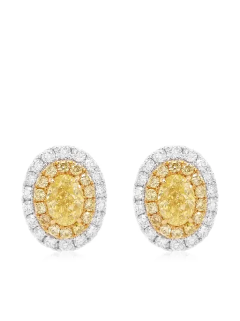 HYT Jewelry 18K白金钻石耳环