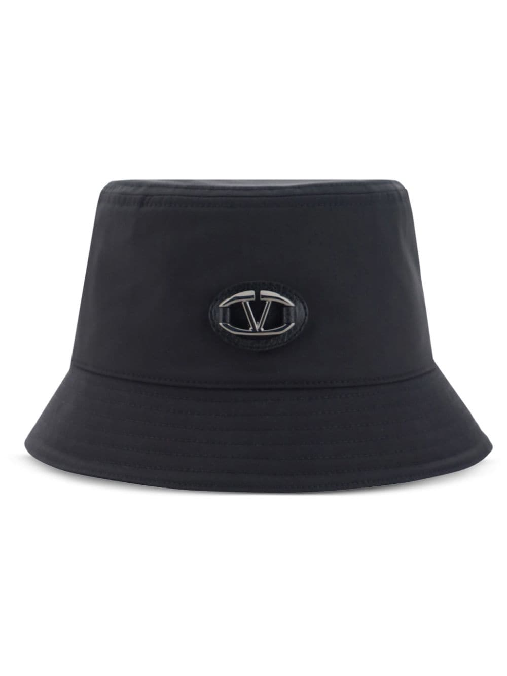 Shop Valentino Vlogo Bucket Hat In Schwarz