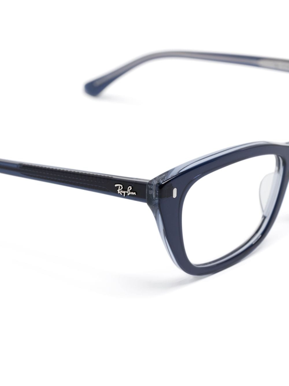 Shop Ray Ban Translucent Glasses In Blue