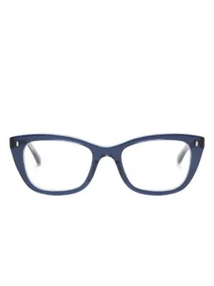 Off-White Eyewear スクエアメガネフレーム | ブルー | FARFETCH JP