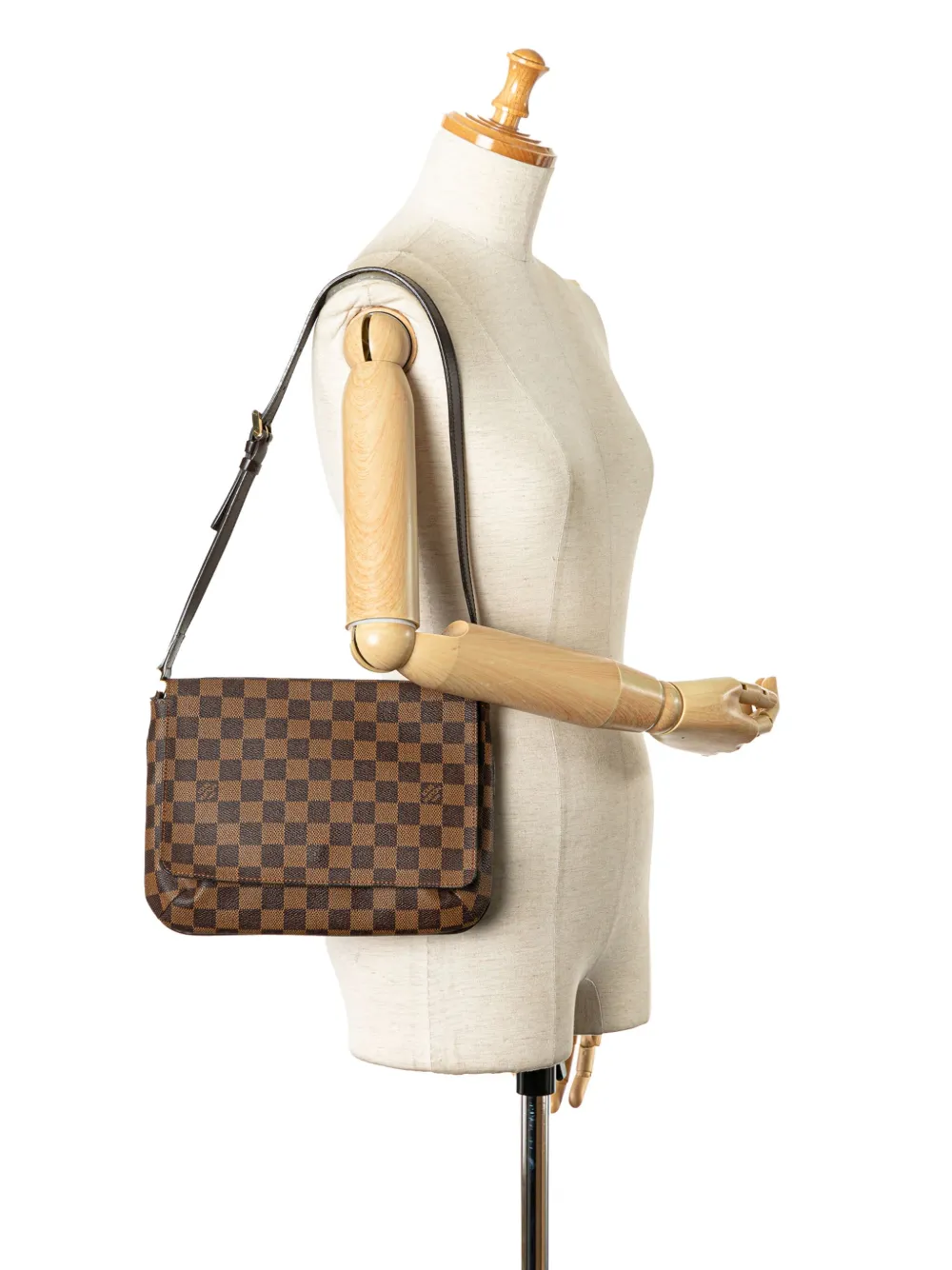 Affordable Louis Vuitton Pre-Owned 2002 Damier Ebene Musette Tango Short Strap shoulder bag WOMEN