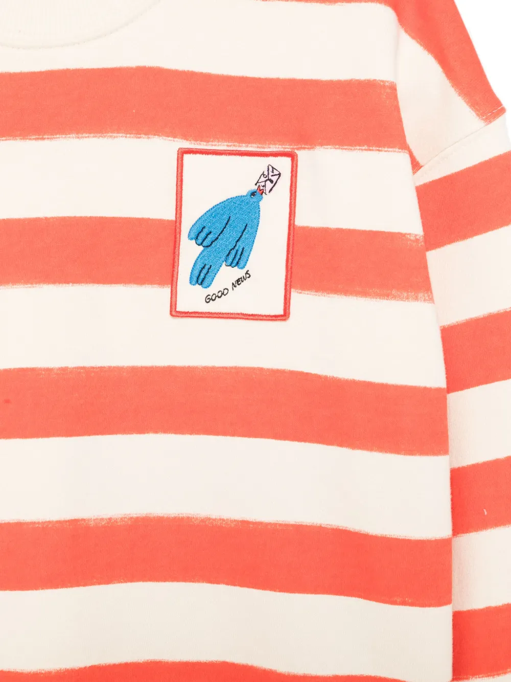 JELLYMALLOW Bird gestreepte sweater Rood