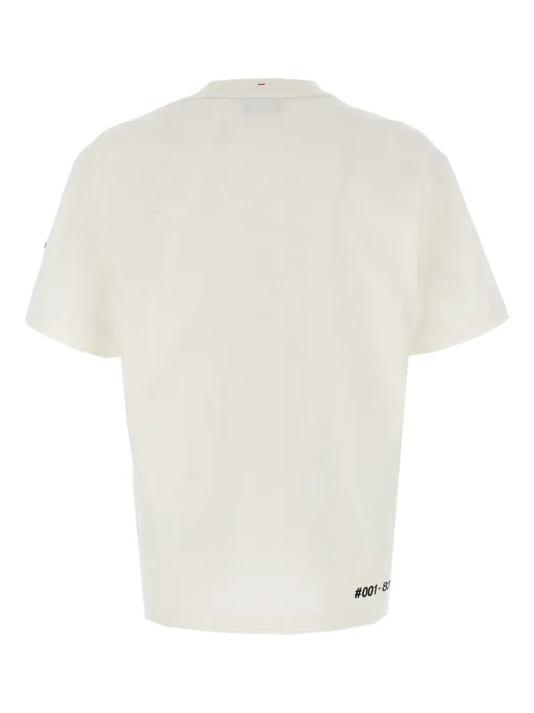 MONCLER GRENOBLE コットンジャージ ロゴ Tシャツ 白 関税送料込 MONCLER GRENOBLE コットンジャージ ロゴ Tシャツ 白 関税送料込