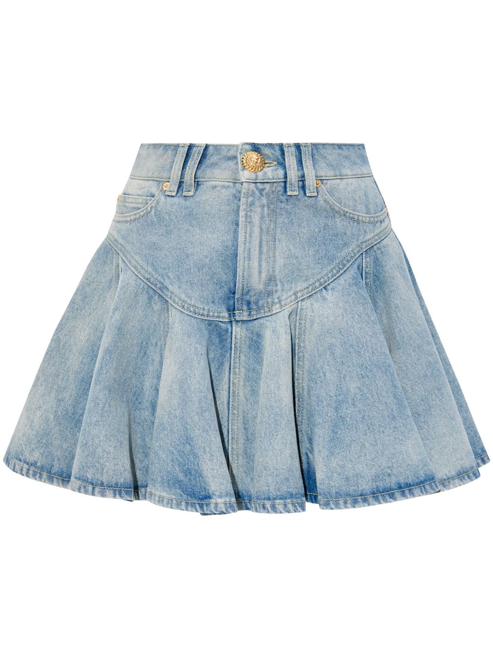 Balmain denim mini skirt - Blu