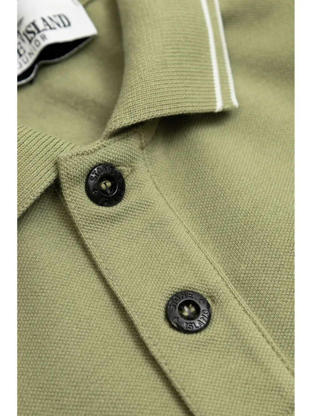 Stone Island Junior Katoenen poloshirt Groen