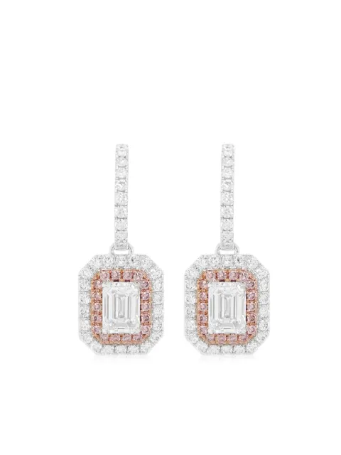 HYT Jewelry 18kt Weißgold-Hängeohrringe mit Diamanten