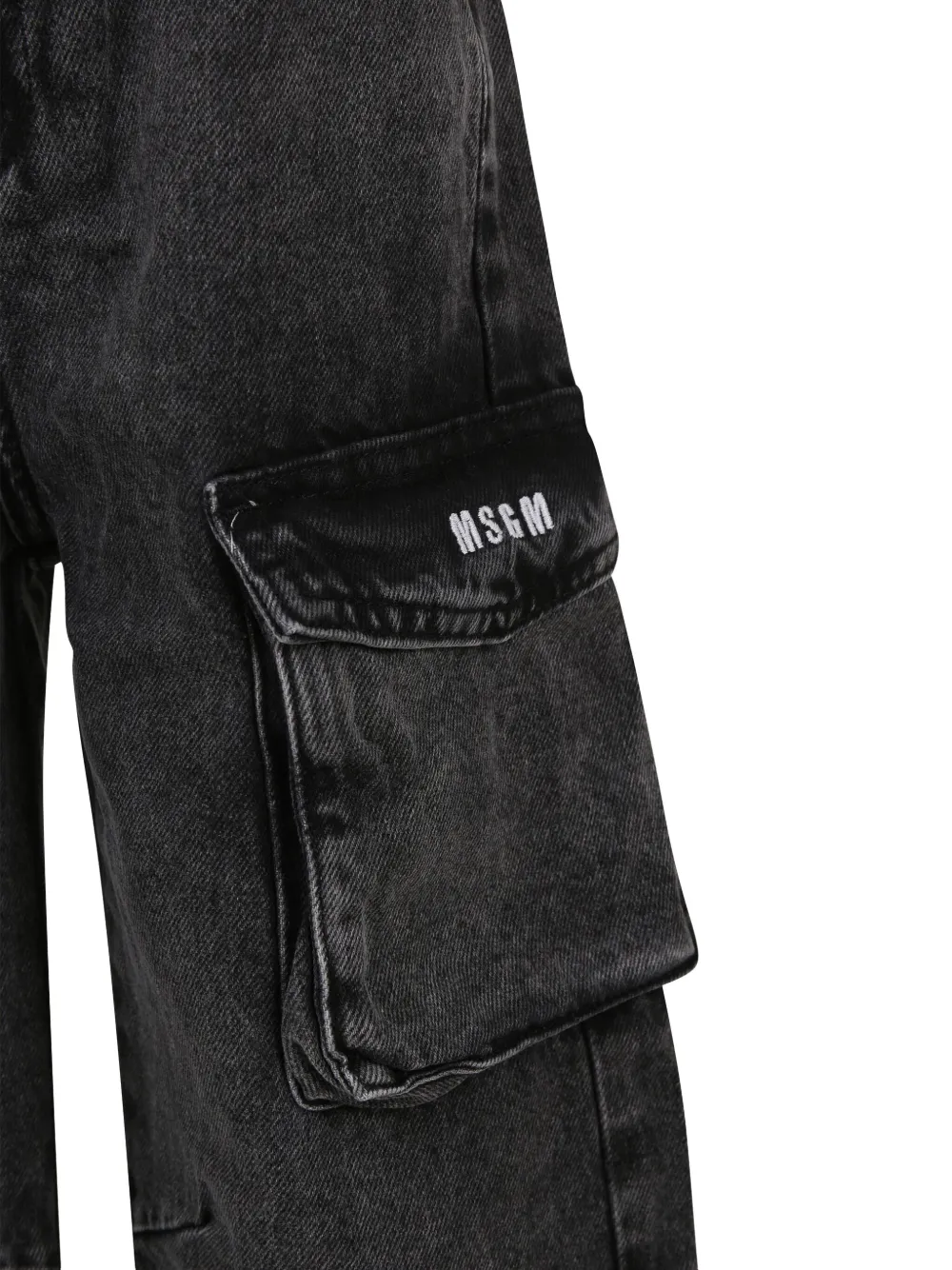 MSGM Kids multi-pocket Cargo Jeans | Black | FARFETCH