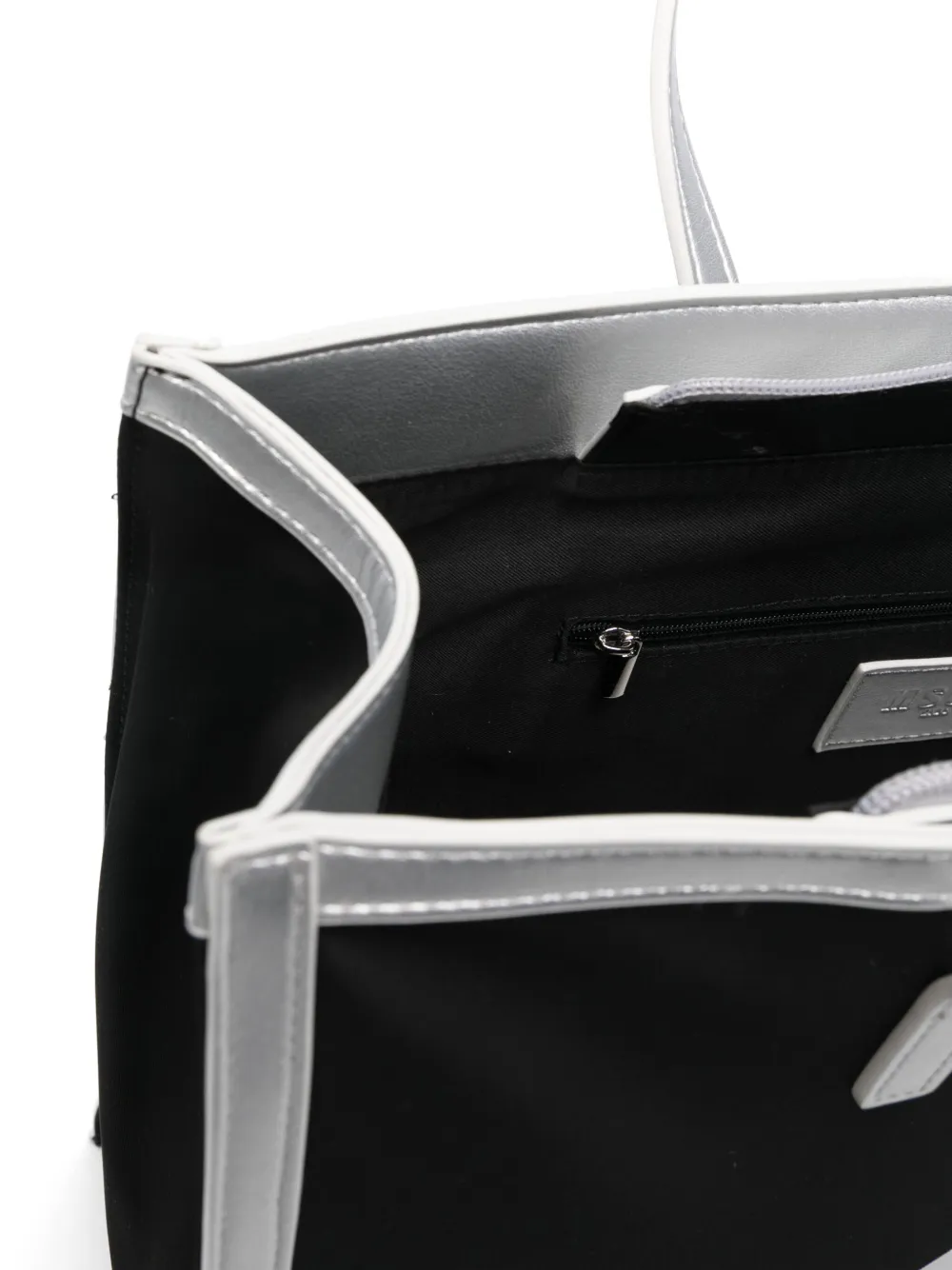 Msgm Logo-print Shoulder Bag In Black