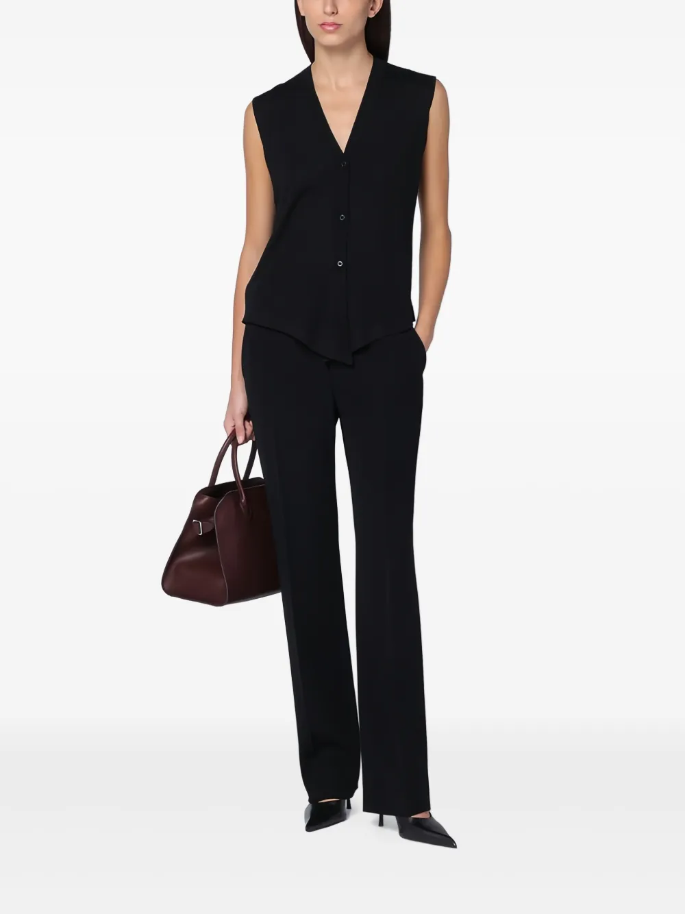 The Row Harrell blouse - Zwart