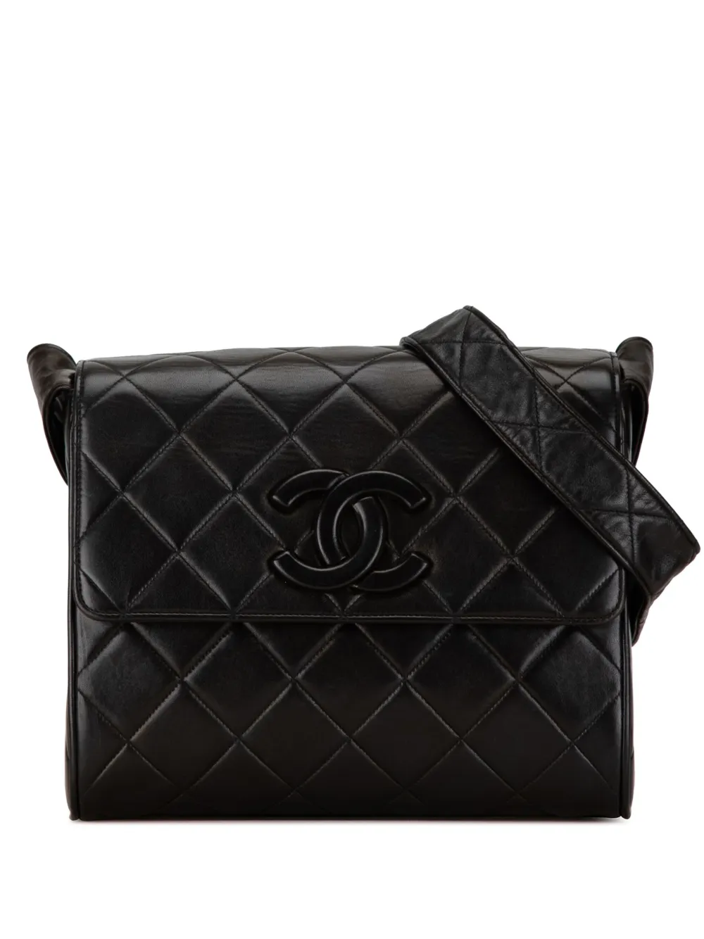 CHANEL Pre-Owned 1994-1996 CC Quilted Lambskin Flap crossbody bag | Black | Image 1