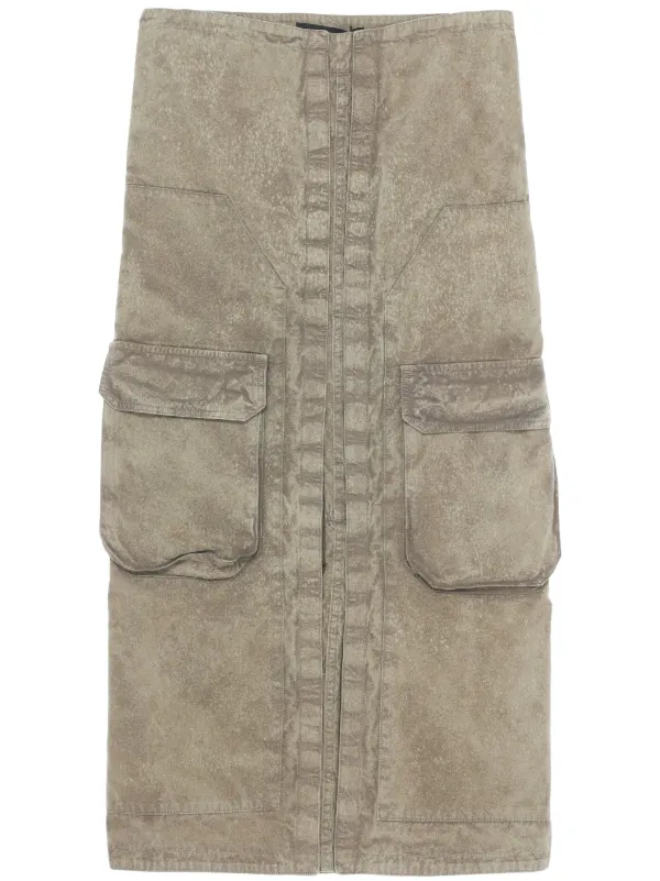 Y/Project Cargo-pocket Midi Skirt in Green