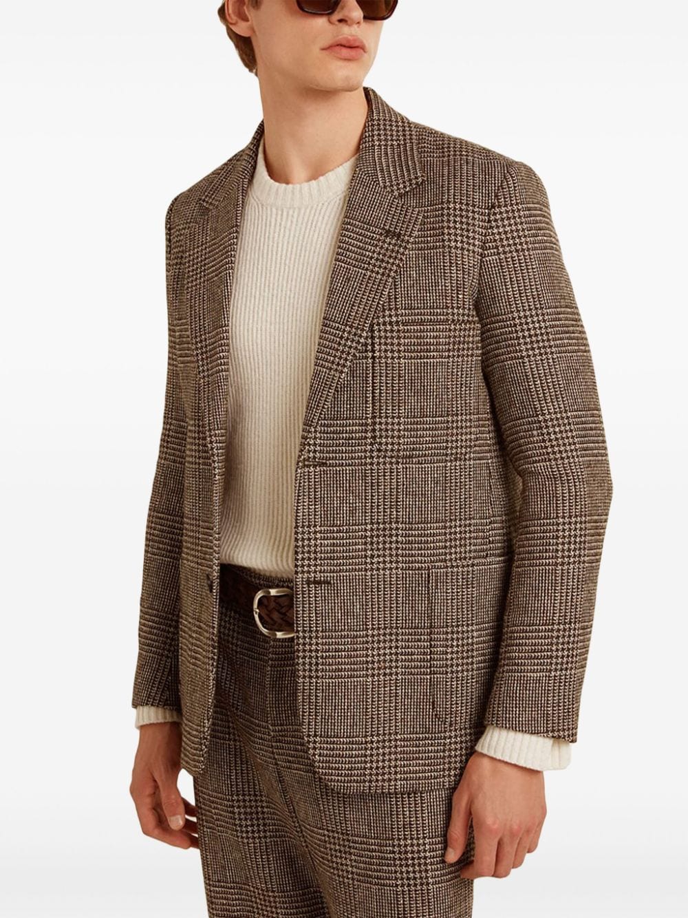 Golden Goose checked blazer - Bruin