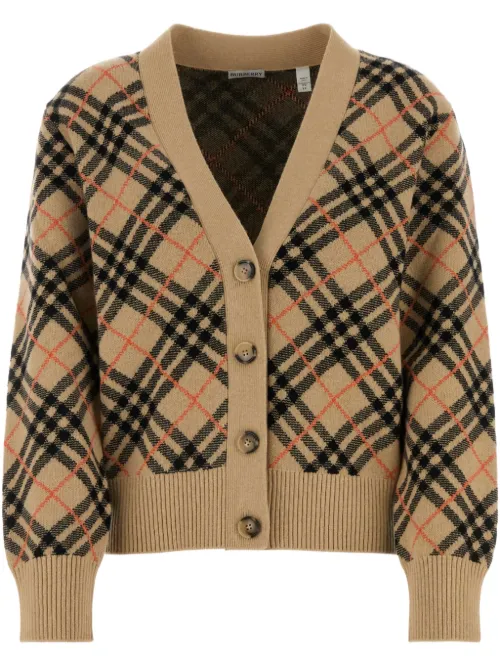 Cardigan à carreaux - Burberry - Modalova