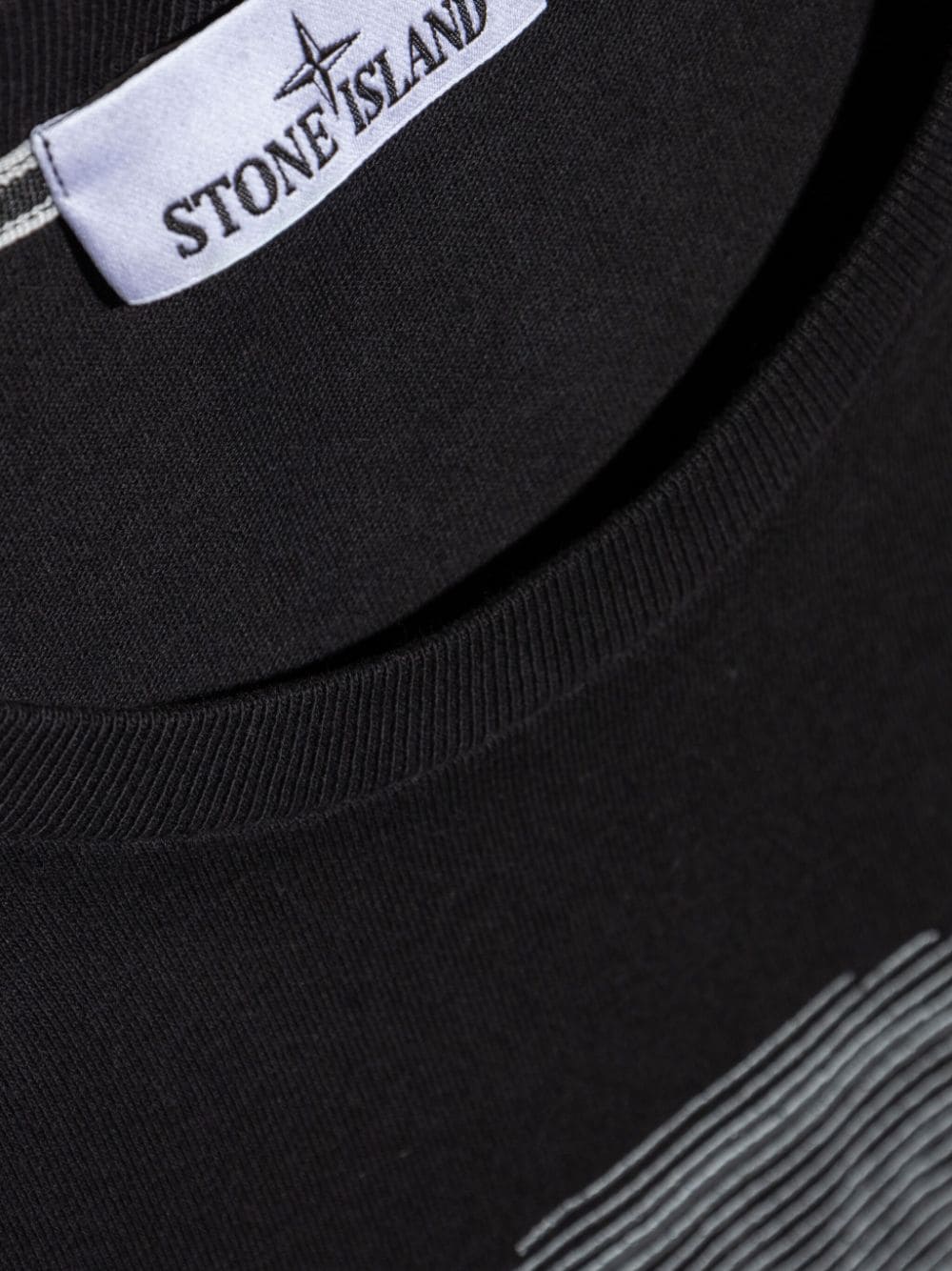 Shop Stone Island Logo T-shirt In Black