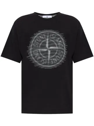 T-SHIRT COL V STONE ISLAND NOIR 681522457-V0029