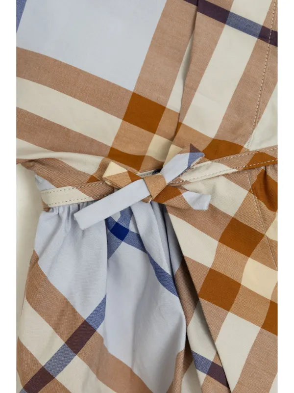 Burberry Kids ヴィンテージチェック ワンピース | ブルー | FARFETCH JP