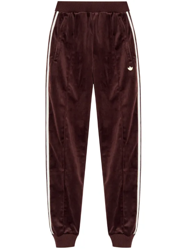 Adidas logo patch Velvet Track Pants Brown FARFETCH BH