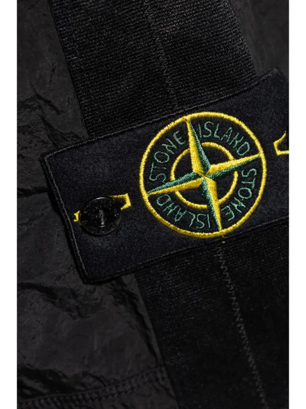 Stone Island logo-patch elasticated-waist Track Pants | Black