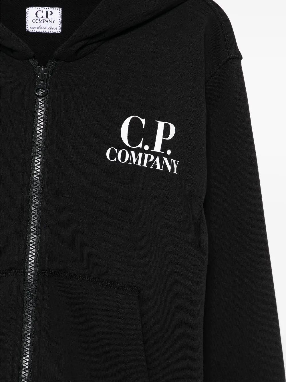 C.P. Company Kids Hoodie met goggle-detail Zwart
