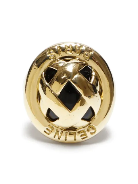 Céline Pre-Owned bague en or 18ct à logo gravé